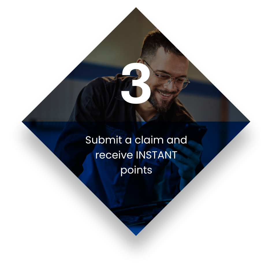 Submit a claim and receive instant points